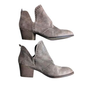 ROCK & CANDY - Women's Lipton Microsuede Ankle Bootie Tan Size 9 Western Boho